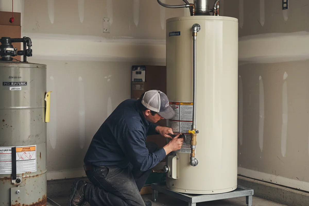 Water heater and shutoff valve replacement in Cordova